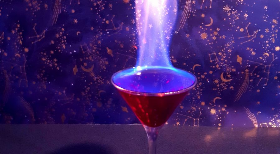 Flaming cocktail 